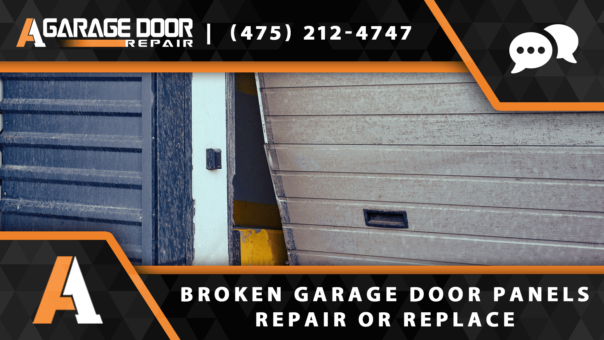 Broken garage door panels