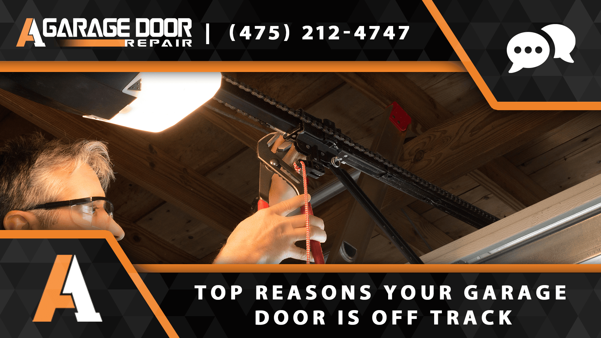 garage door off track
