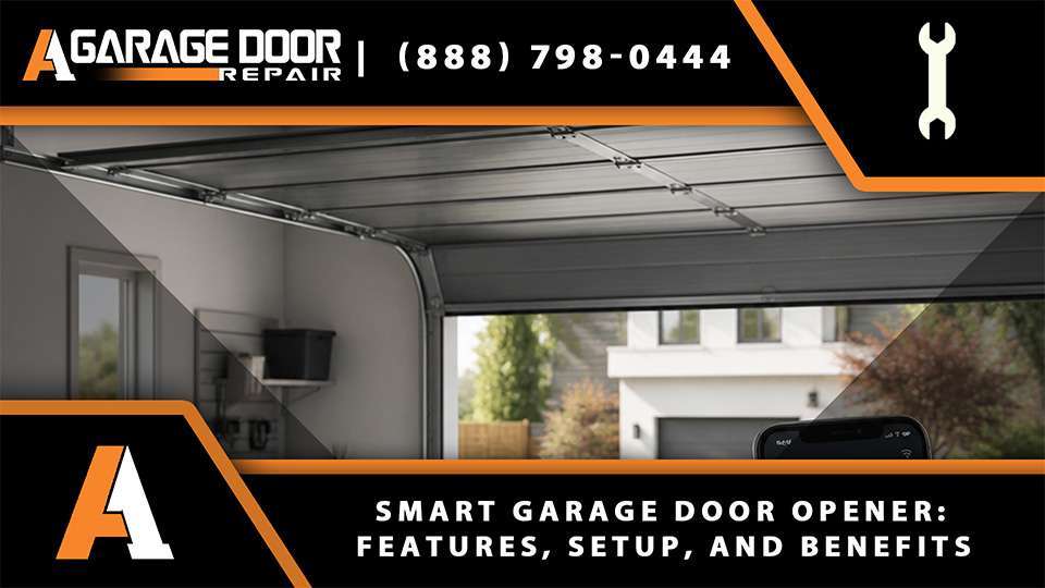 Smart garage door opener with wifi features during smart opener installation