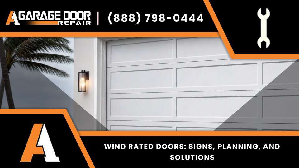 Wind load reinforcement, garage door bracing, storm door protection, and wind rated doors near you need professional service.